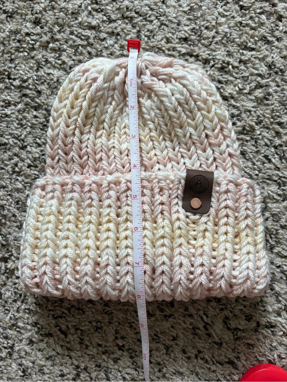 Handmade chunky ribbed knit beanie